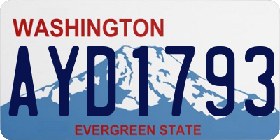 WA license plate AYD1793