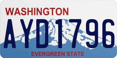 WA license plate AYD1796