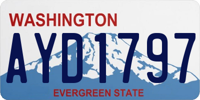WA license plate AYD1797