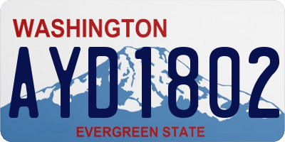 WA license plate AYD1802