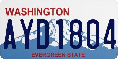WA license plate AYD1804
