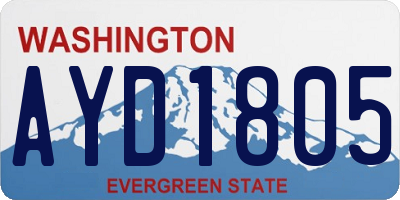 WA license plate AYD1805