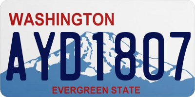 WA license plate AYD1807