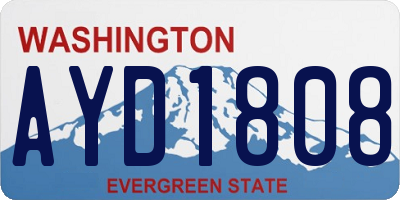 WA license plate AYD1808