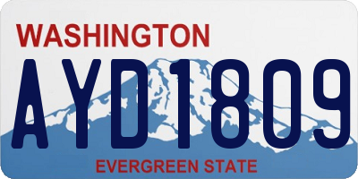 WA license plate AYD1809