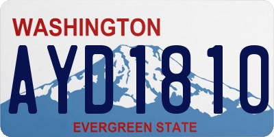 WA license plate AYD1810