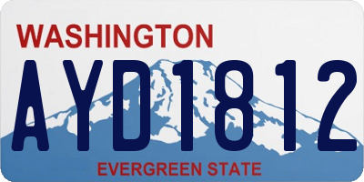 WA license plate AYD1812