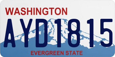 WA license plate AYD1815