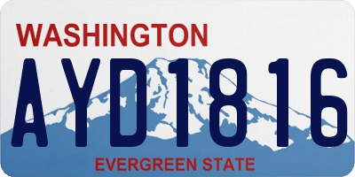 WA license plate AYD1816