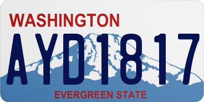 WA license plate AYD1817