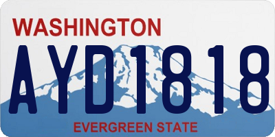 WA license plate AYD1818