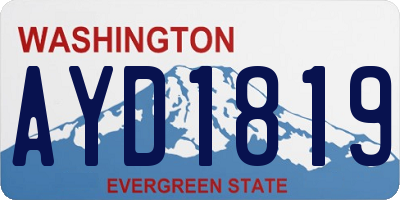 WA license plate AYD1819