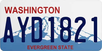 WA license plate AYD1821