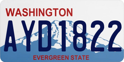 WA license plate AYD1822