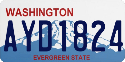 WA license plate AYD1824