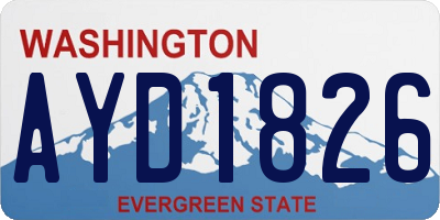 WA license plate AYD1826
