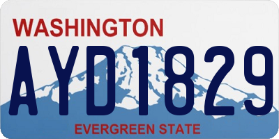 WA license plate AYD1829