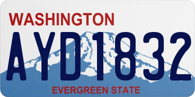 WA license plate AYD1832