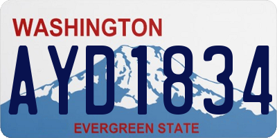 WA license plate AYD1834