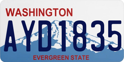 WA license plate AYD1835