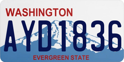 WA license plate AYD1836