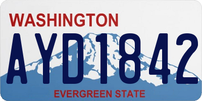 WA license plate AYD1842