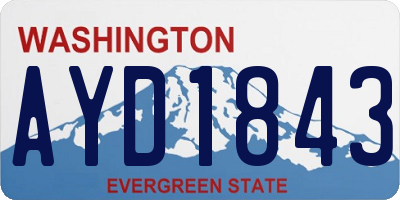 WA license plate AYD1843