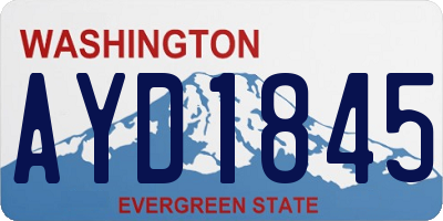 WA license plate AYD1845