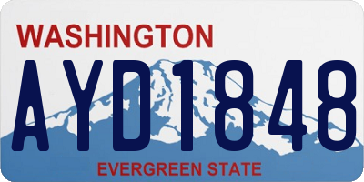 WA license plate AYD1848