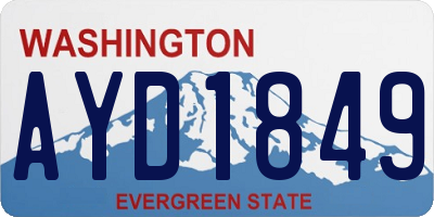 WA license plate AYD1849