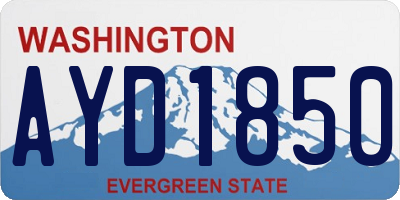 WA license plate AYD1850