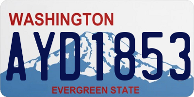 WA license plate AYD1853