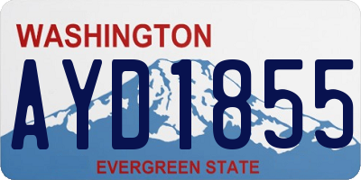 WA license plate AYD1855