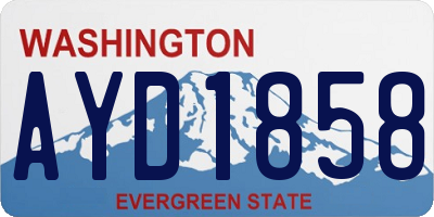 WA license plate AYD1858