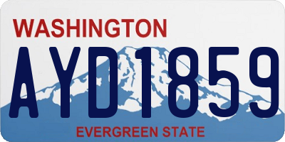 WA license plate AYD1859
