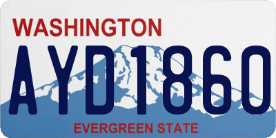 WA license plate AYD1860