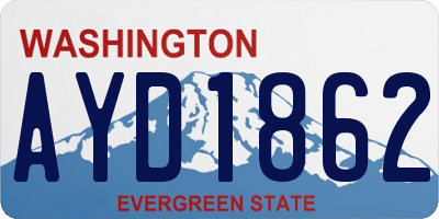 WA license plate AYD1862