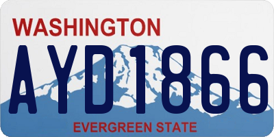 WA license plate AYD1866