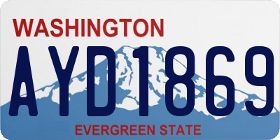 WA license plate AYD1869