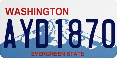 WA license plate AYD1870