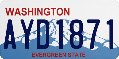 WA license plate AYD1871
