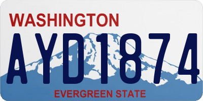 WA license plate AYD1874