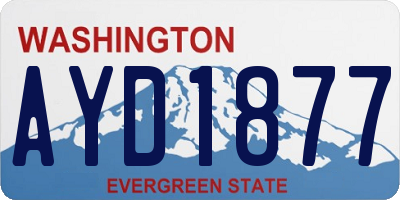WA license plate AYD1877