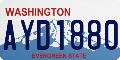 WA license plate AYD1880