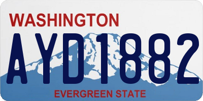 WA license plate AYD1882