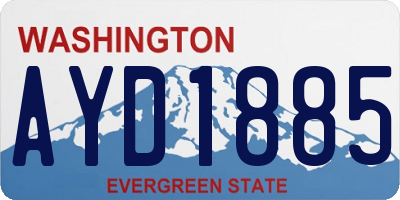 WA license plate AYD1885