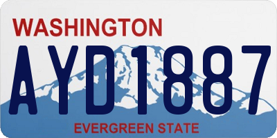 WA license plate AYD1887