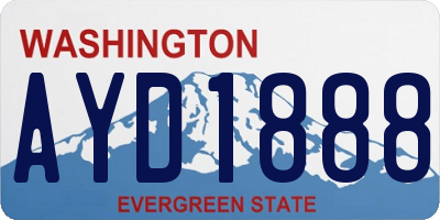 WA license plate AYD1888