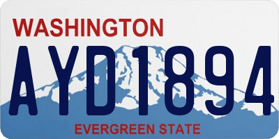 WA license plate AYD1894