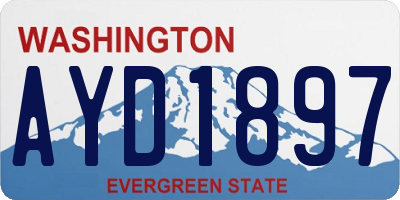 WA license plate AYD1897